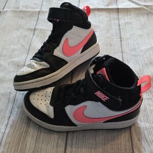Nike Kids' Black and Pink High-Top Sneakers
